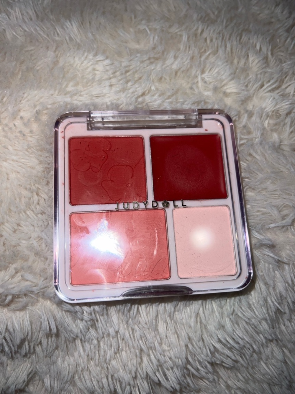 Judy Doll Quad Cream Blush & Lip Palette - Warm Reds and Pinks